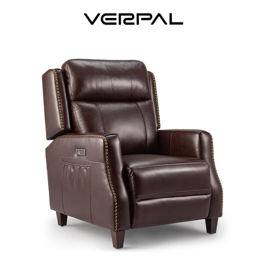 VERPAL Genuine Leather Recliner Chair Sofa